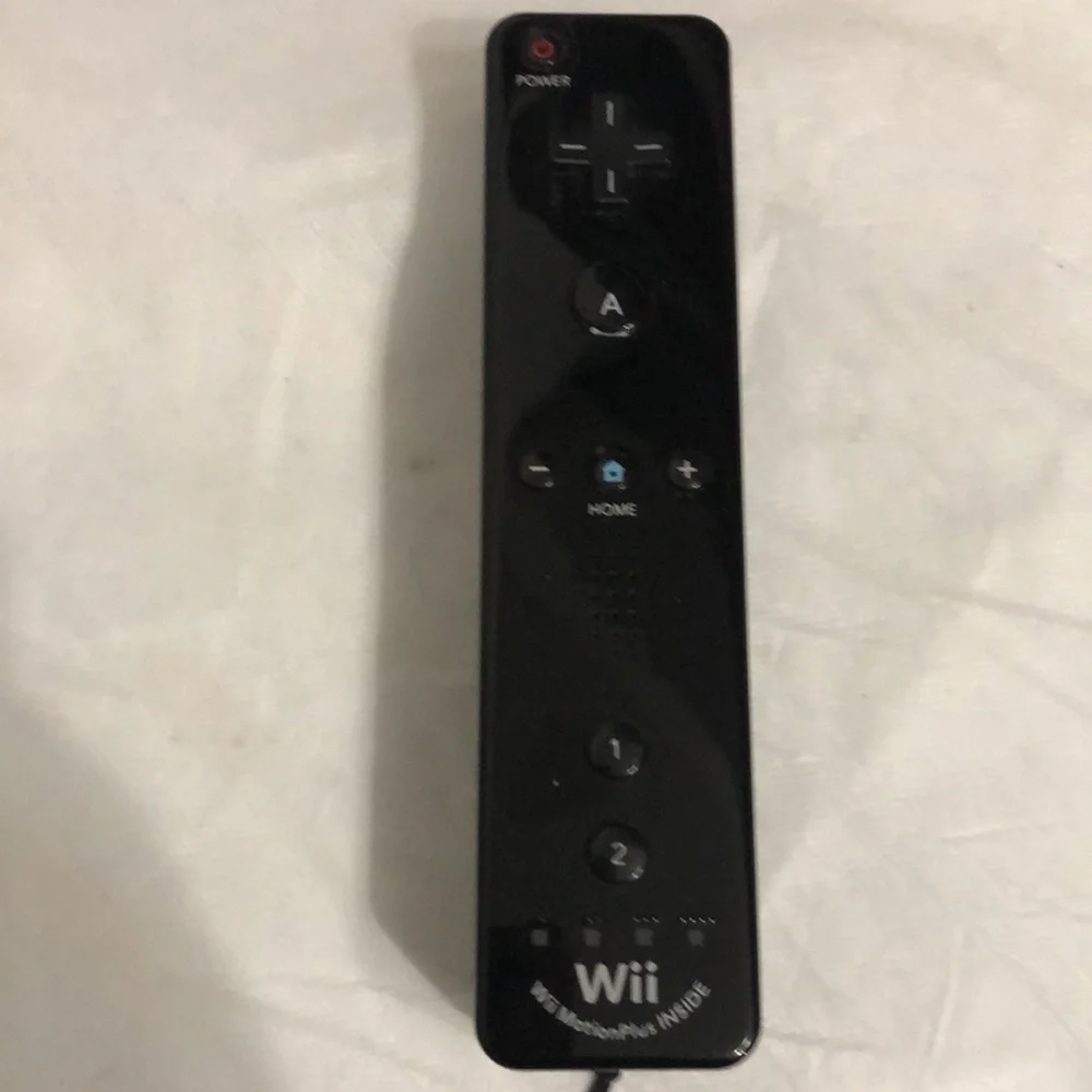 Nintendo Black Wii Remote with Wrist Strap